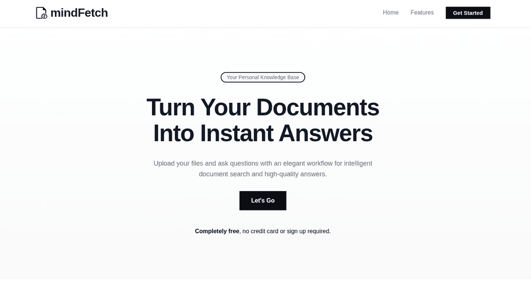 mindFetch AI - Talk to Docs